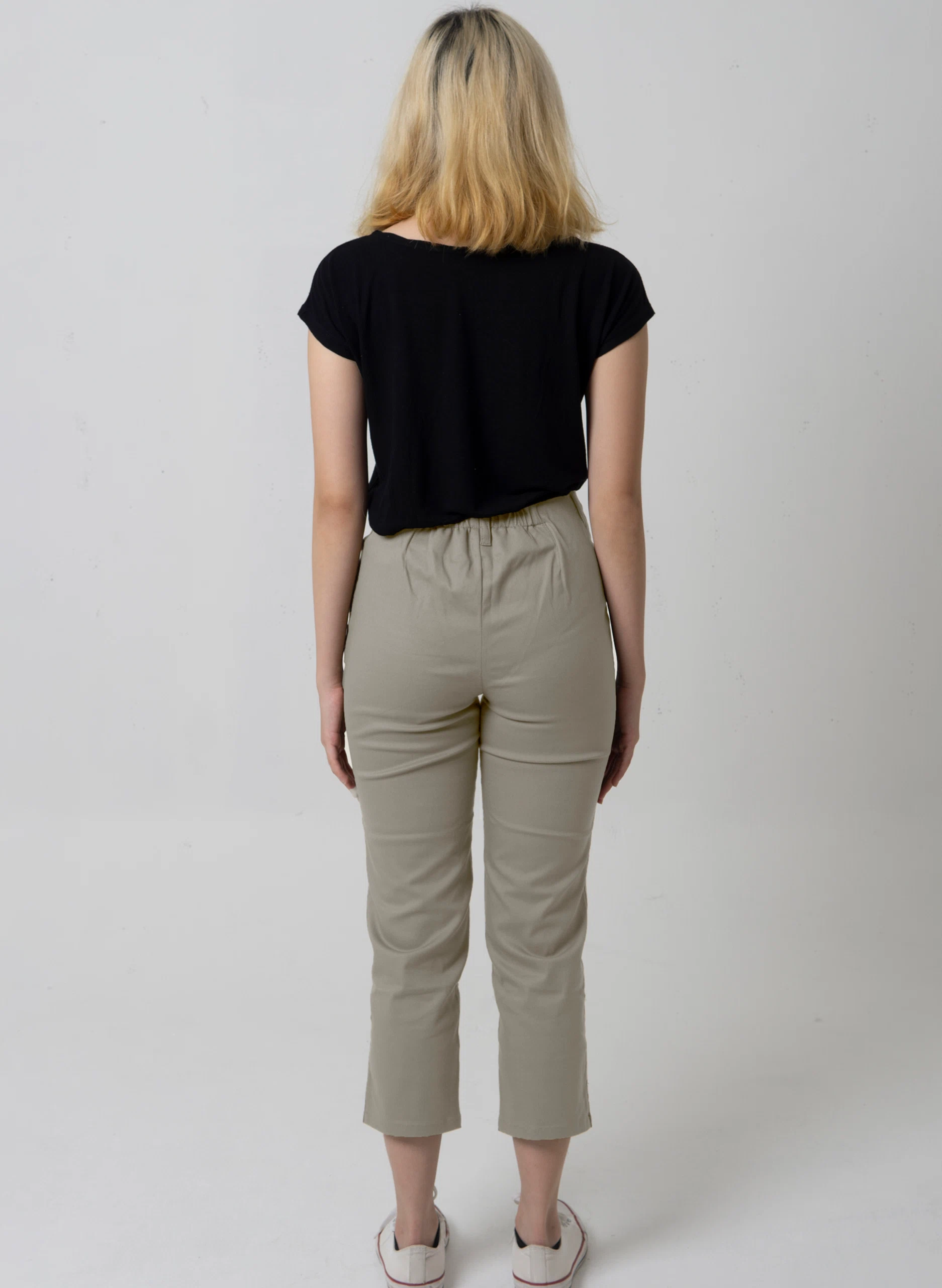 Hana Ankle Pants Bone Grey 2 Hana Bone Grey