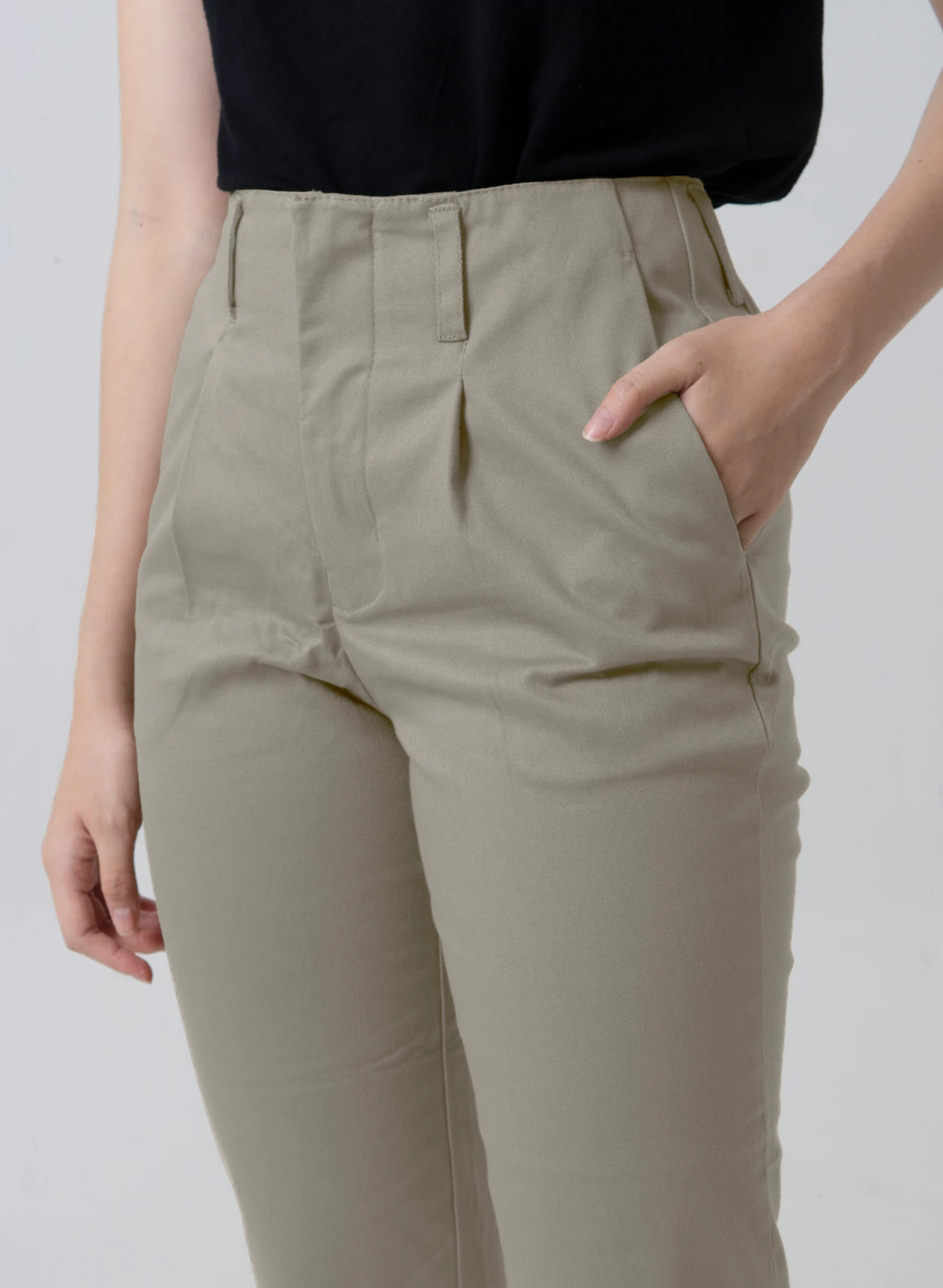Hana Ankle Pants Bone Grey 3 Hana Bone Grey 4