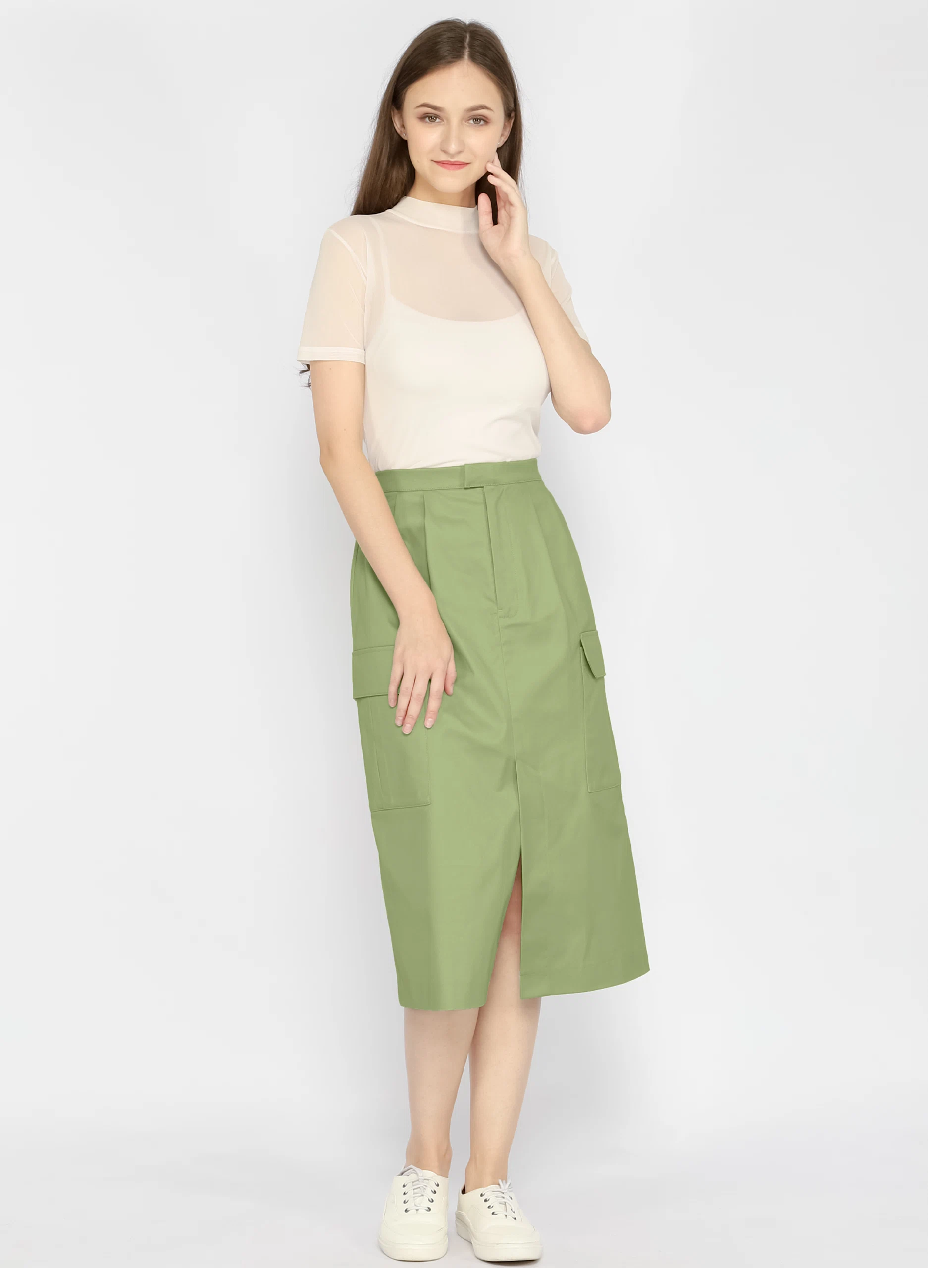 Jane Skirt Green Olive 2 Jane Green Olive