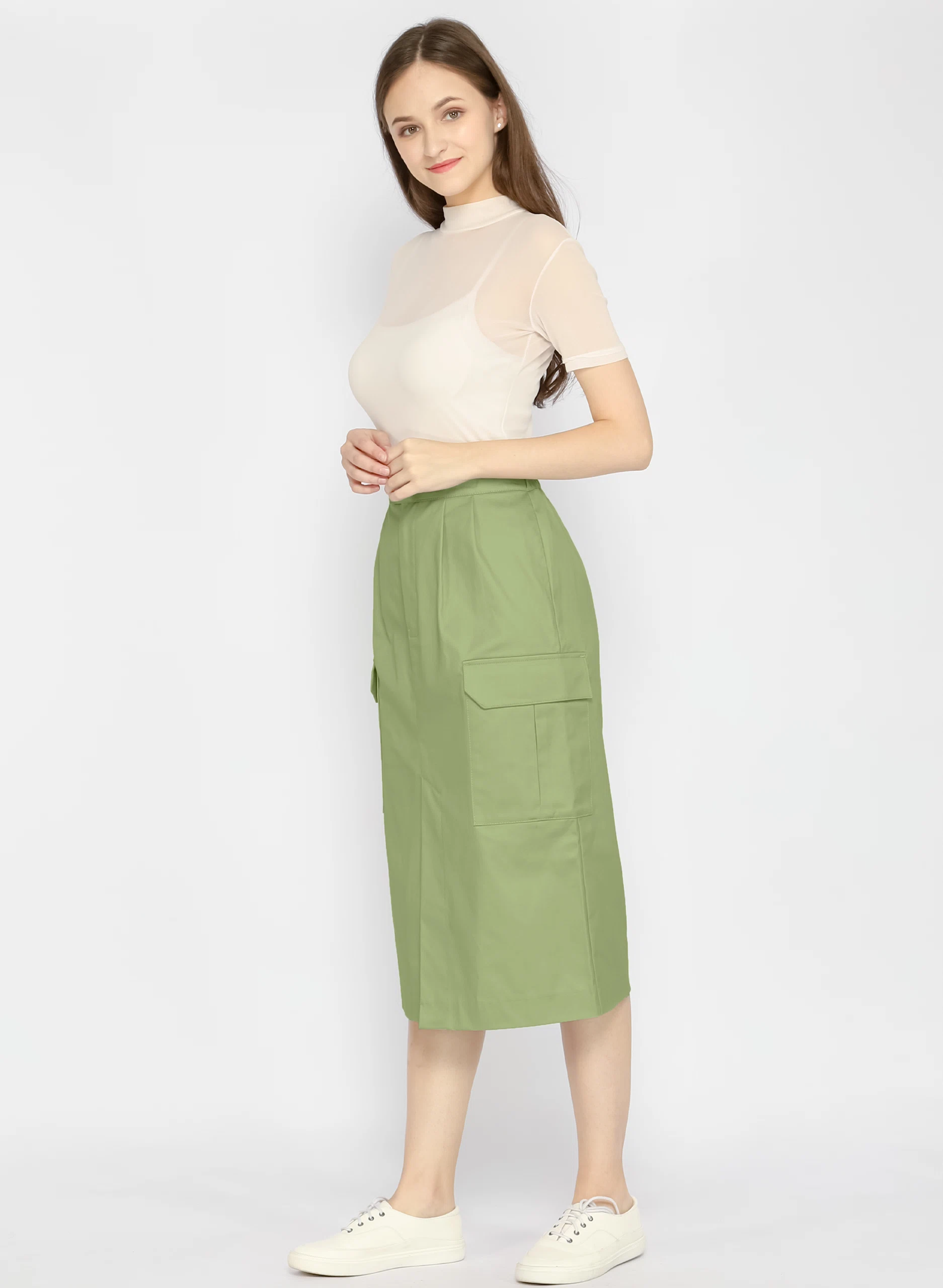 Jane Skirt Green Olive