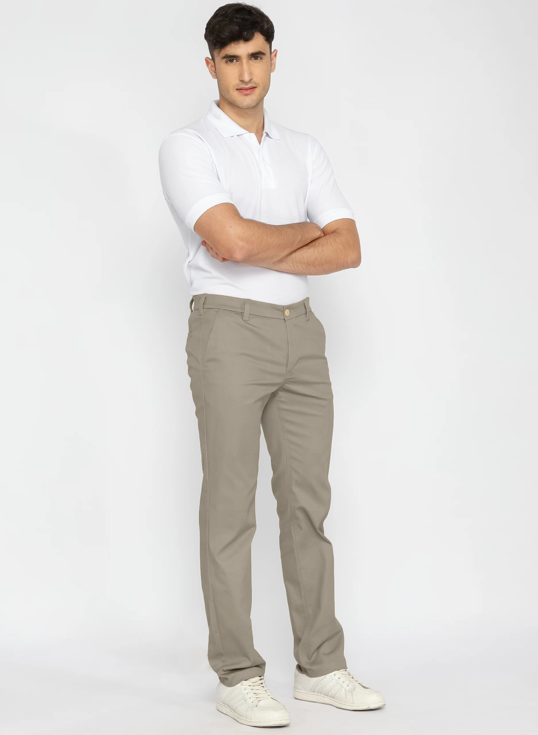 Chinos Chic Slimfit Warm Grey 2 warm grey 3